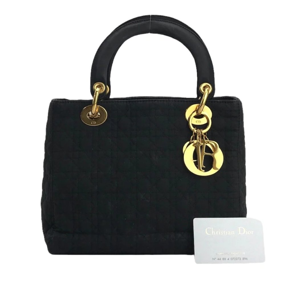 Pre-Loved Dior Handbag, Lady Dior in Nylon, Made in Italy